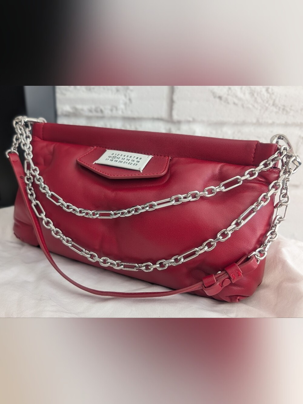 Maison Margiela Glam Slam Red Leather Chain Bag — Excellent ConditionDescripti - Picture 2 of 5